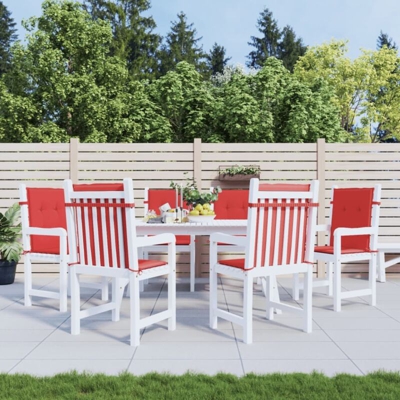 vidaXL Cuscini per Sedie da Giardino 6 pz Rossi 100x50x4 cm - Rosso
