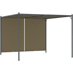 Gazebo da Giardino con Tetto Retrattile 3x3 m Talpa 180 g/m² - Grigio talpa - Vidaxl características