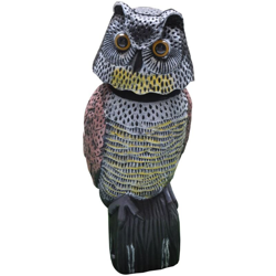 Gufo dissuasore, con testa girevole H 41 CM realistico spaventapasseri - DISSUASORI VOLATILI UCCELLI en oferta