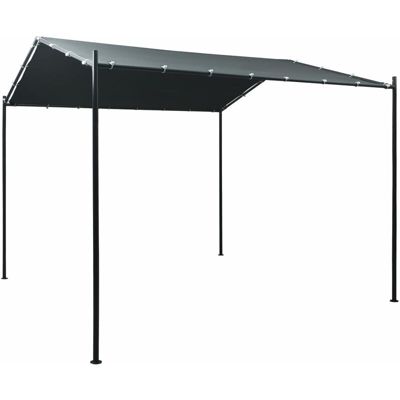 Gazebo Padiglione Tenda Tettoia 3x3 m in Acciaio Antracite - Antracite - Youthup