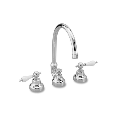 Gruppo per lavabo collo alto snodato con scarico serie vittoriana retro gs