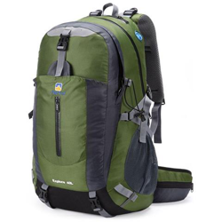 Zaino Da Viaggio Impermeabile Da 40 Litri Per Lo Sport All'aria Aperta Zaino Da Campeggio Per Arrampicata In Montagna Con Copertura Antipioggia Verde en oferta