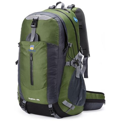 Zaino Da Viaggio Impermeabile Da 40 Litri Per Lo Sport All'aria Aperta Zaino Da Campeggio Per Arrampicata In Montagna Con Copertura Antipioggia Verde