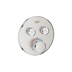 Termostato Grohe Grohe Grohtherm SmartControl Thermostat con due valvole di intercettazione, rosone a parete tonda, colorazione: super acciaio características