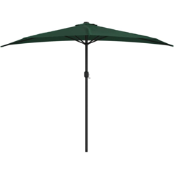 vidaXL Ombrellone da Balcone Palo in Alluminio 300x150 cm a Metà Verde - Verde en oferta