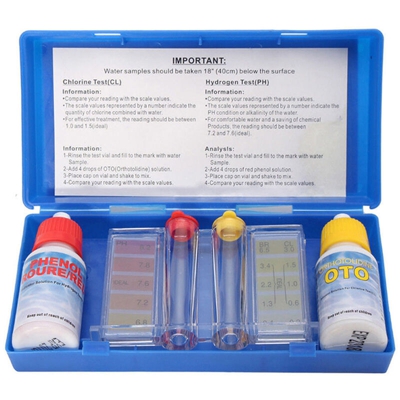 1 Set Kit per test della qualit¨¤ dell'acqua del cloro PH Kit per test Hydrotool Accessori per piscina WHShopping