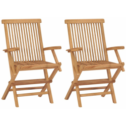 Asupermall - Sedie da Giardino Pieghevoli 2 pz in Legno Massello di Teak características