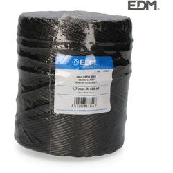 Filo di rafia 600/1 bobina 750 gm / 420mts nero 87844 - EDM en oferta