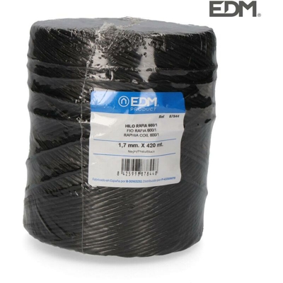 Filo di rafia 600/1 bobina 750 gm / 420mts nero 87844 - EDM