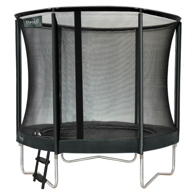 Etan - SOLO TRAMPOLINO Tappeto elastico da giardino rotondo 244cm - grigio. Con rete extra forte e bordo con doppia imbottitura