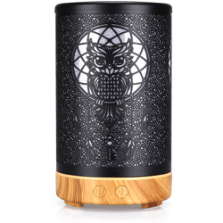 Nuovo stile gufo a testa piatta ferro macchina per aromaterapia hardware domestico 100 ml diffusore per aromaterapia desktop scava fuori precio