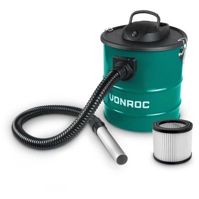 Aspiracenere Elettrico|Aspirapolvere per cenere 1600W. Serbatoio da 20L e cavo alimentazione da 3m - Vonroc