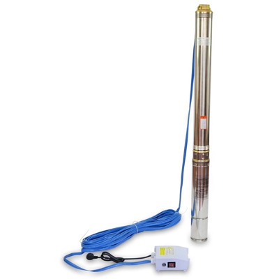 Grandmaster - Pompa Sommersa Per Pozzo 1500W/2HP, 10.62m3/h, Acciaio Inossidabile, Profondità Massima 40m, Cavo 22m, 2850RPM, IP68, 21 Giranti In