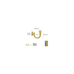 Gancio in ottone Vite 48 mm. Con tappi e viti (blister da 2 pezzi) 05391010 precio