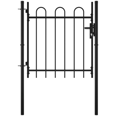 Cancello Modulare Singolo Arcuato 100 x 75 cm - Nero - Youthup