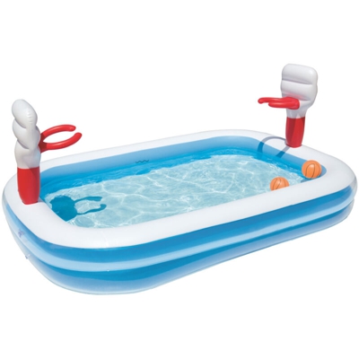 Piscina Gonfiabile Aacquarium con Basket 3 Anelli 254x168x102 cm Bestway