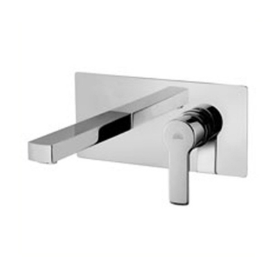 Miscelatore lavabo incasso Red con bocca piatta e piastra rettangolare - Paffoni