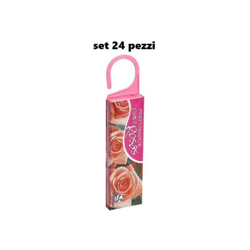 Tradeshop - SET 24 PEZZI ANTITARMICO ANTI TARME PROFUMATO CON GANCIO DEODORANTE ROSA características