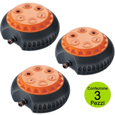 Multipack 3 pezzi claber irrigatore multifunzione in abs 6 getti diversi 8654