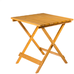 Trueshopping - Tavolino da Giardino Pieghevole Quadrato in Legno Ideale per Snack e Caffè características