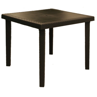 Tavolo bar giardino poly rattan quadrato 90x90 Boheme | Marrone - Grand Soleil