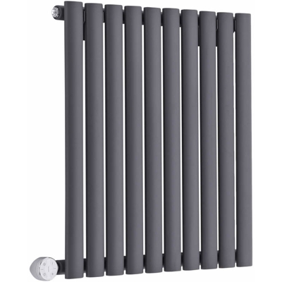 Hudson Reed Revive Radiatore Termoarredo Elettrico di Design Orizzontale - Elemento Riscaldante Termostatico - Termosifone Con Finitura Antracite