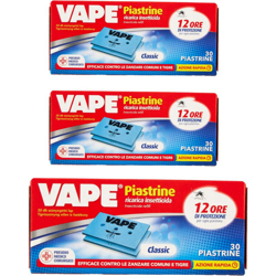 Vape piastrine insetticida zanzare per elettroemanatore 3 scatole da 30 piastrine características