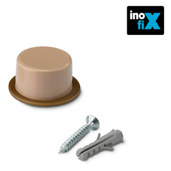 Fermaporta con vite beige (blister 2 unità) EDM 66661 - Inofix en oferta