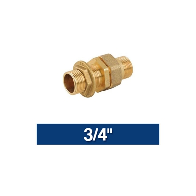 Raccordo Attacco Diritto Ottone Per Cassone Serbatoio Varie Misure 11392V 3/4' (11393)