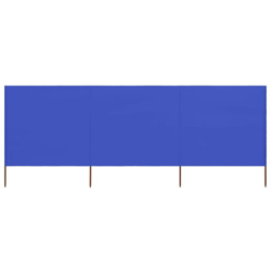 Paravento a 3 Pannelli in Tessuto 400x160 cm Azzurro - Blu - Vidaxl precio