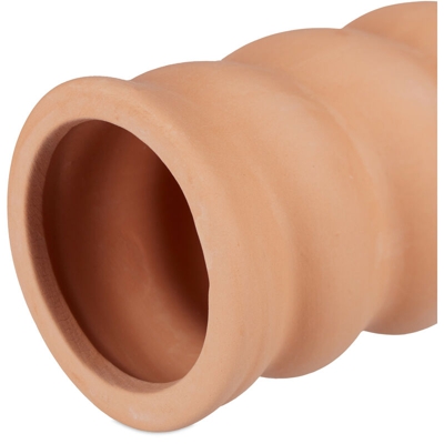 Set Irrigazione a Goccia, Kit da 4 Coni per Piante, Bottiglia Innaffiatoio da 1,5 L, HxD 16,5x5 cm, terracotta