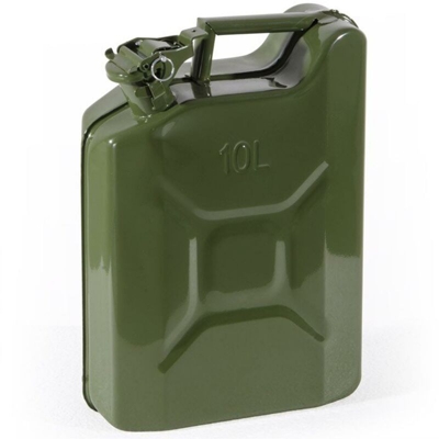 Tanica 10 lt in acciaio laminato lattina carburante benzina diesel certificata cee