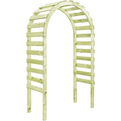 Pergolato da Giardino 130x60x230cm Legno di Pino Impregnato - Verde - Youthup
