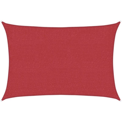 Vela Parasole 160 g/m² Rossa 2x3 m in HDPE - Rosso - Vidaxl