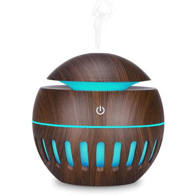 USB umidificatore Aroma diffusore dell'olio fresco del creatore della foschia che Cambiano Colore Aromaterapia legno LED Notte della famiglia Luce