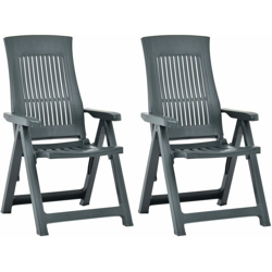 Asupermall - Sedie Reclinabili da Giardino 2 pz in Plastica Verde precio