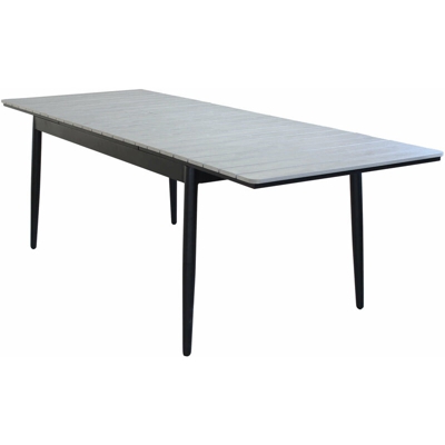 Milani Home - Tavolo Da Giardino Allungabile In Alluminio E Polywood 160/240 X 90 Colore Antracite,Grigio