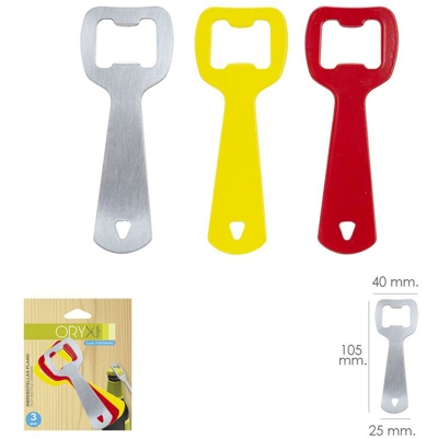 Apribottiglie piatto colori assortiti 3 pezzi AFT 05058000