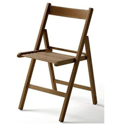 Sedia pieghevole in faggio di alta qualita colore noce 43x48xh.79 cm en oferta