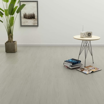 Listoni Pavimenti Autoadesivi 4,46 m2 3 mm in PVC Grigio Chiaro