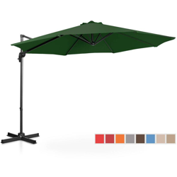 Uniprodo - Ombrellone Decentrato Verde A Braccio Rotondo Girevole Terrazzo Giardino 300 Cm precio
