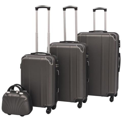 4 Pz. Set Di Trolley Rigidi Antracite