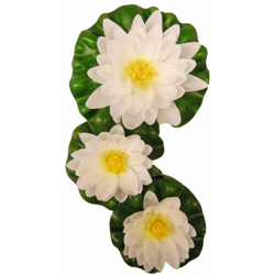 Set di Ninfee Decorative 3 pz Bianco - Bianco - Ubbink precio