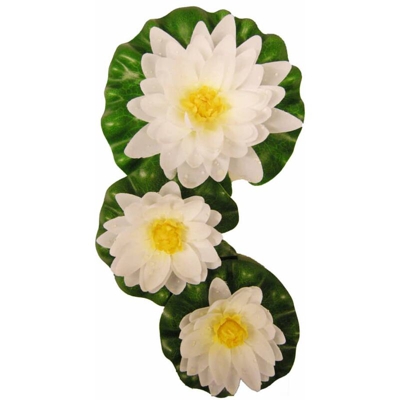Set di Ninfee Decorative 3 pz Bianco - Bianco - Ubbink
