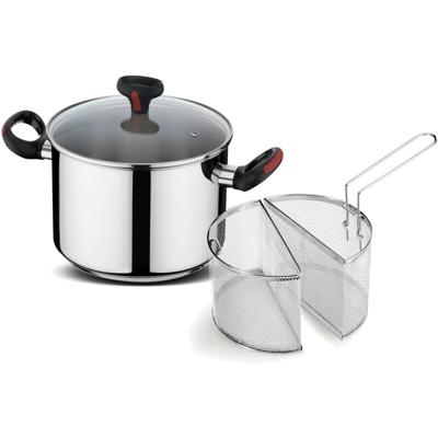 010248020922 Casseruola 22cm con Cestello La Linea Rossa - Lagostina