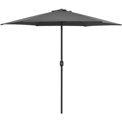 Ombrellone da Esterni con Palo in Alluminio 270x246cm Antracite - Antracite - Vidaxl