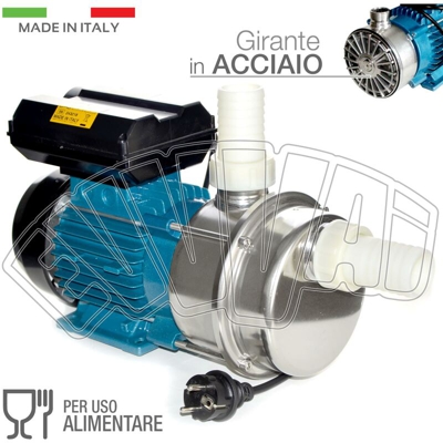 Tellarini - ALE 40 ELETTROPOMPA 1,2 HP ACCIAIO INOX LIQUIDI ALIMENTARI VINO OLIO BIRRA LATTE