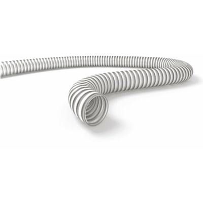Tubo spiralato atossico in PVC con spirale di rinforzo bianco per liquidi alimentari antiurto -Ø 25 mm / 1 metro