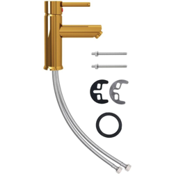 vidaXL Rubinetto per Lavabo del Bagno Oro 130x176 mm - Oro características