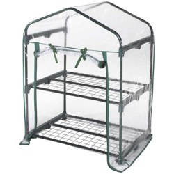 Serra da Giardino con 2 Ripiani e Ruote Struttura in Acciaio 70x50xh95 cm en oferta